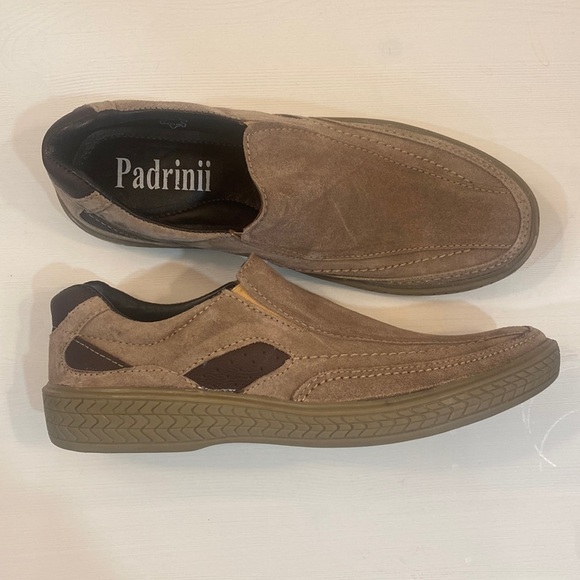 Padrinii Genuine Leather Shoes - Tan Brown Suede - Picture 1 of 11